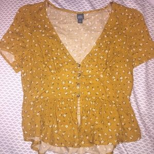 Yellow Floral Top
